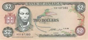 Jamaika 2 Dollar 1993 p69e